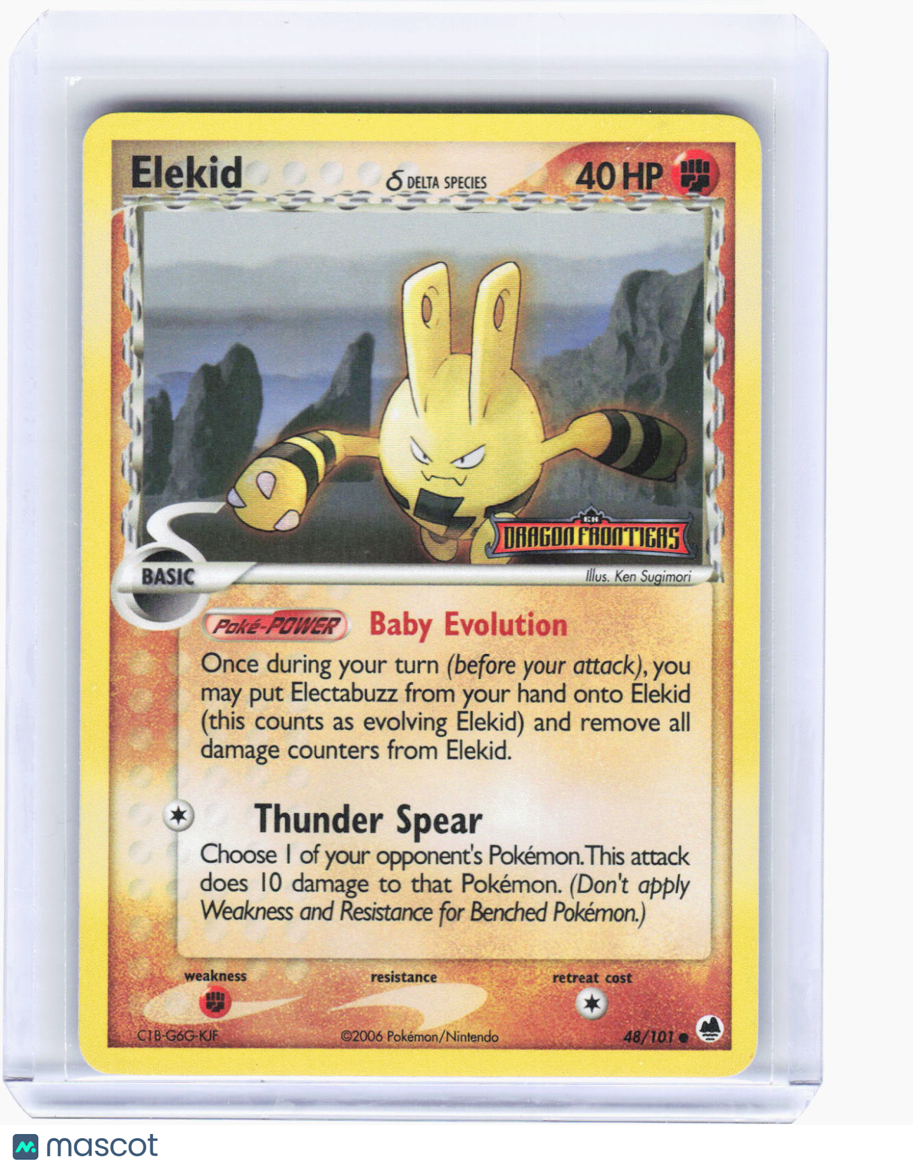 2006 Pokemon—Elekid (Delta Species) #48/101 Dragon Frontiers—Common RH (LP)
