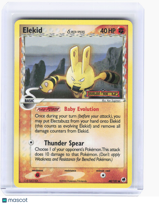 2006 Pokemon—Elekid (Delta Species) #48/101 Dragon Frontiers—Common RH (LP)