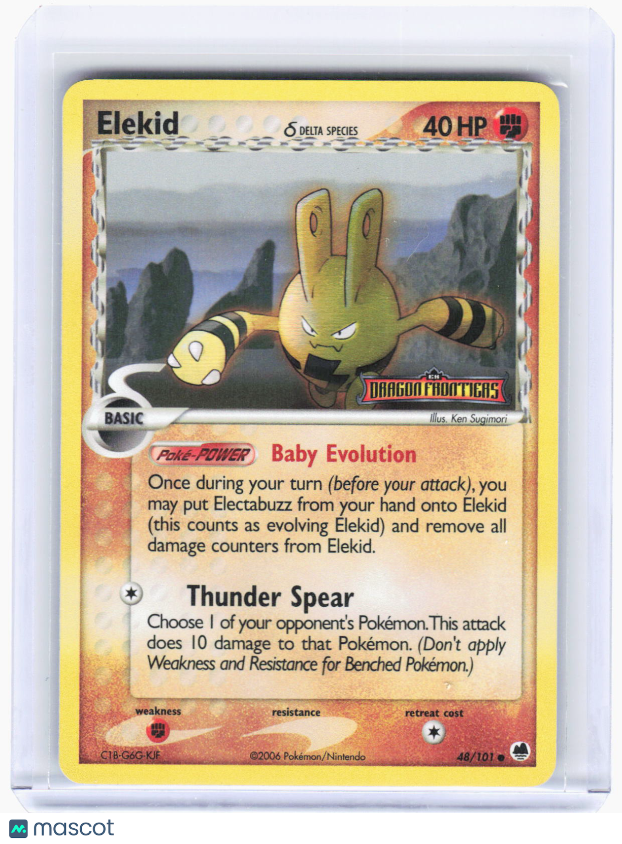2006 Pokemon—Elekid (Delta Species) #48/101 Dragon Frontiers—Common RH (LP)