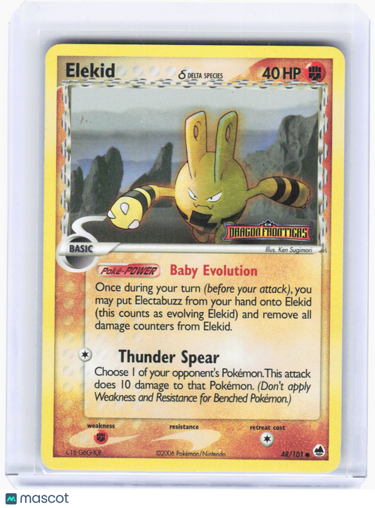 2006 Pokemon—Elekid #48/101 Dragon Frontiers—Common RH (LP)