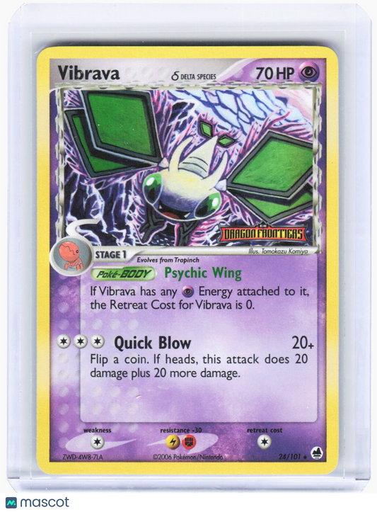 2006 Pokemon—Vibrava (Delta Species) #24/101 Dragon Frontiers—Rare RH (LP)