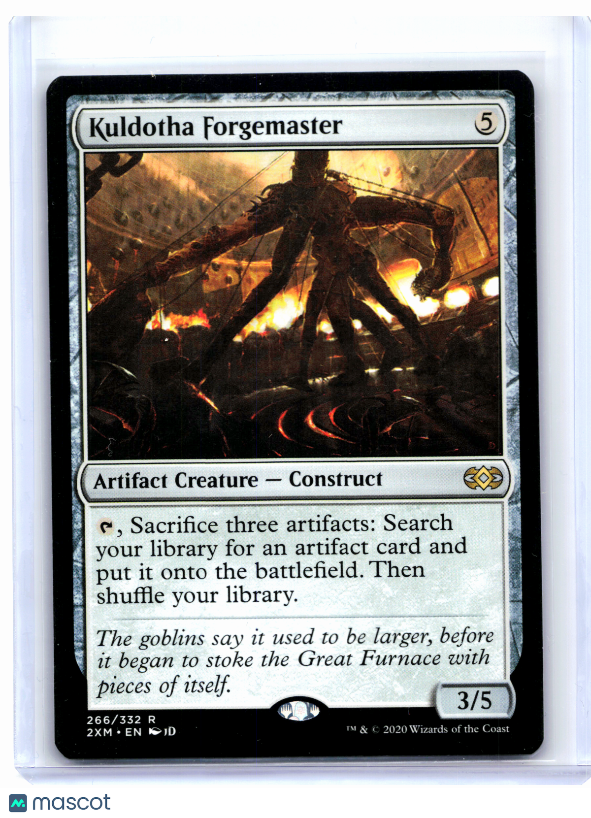 2020 Magic: The Gathering—Kuldotha Forgemaster #266 Double Masters—Rare Nonfoil