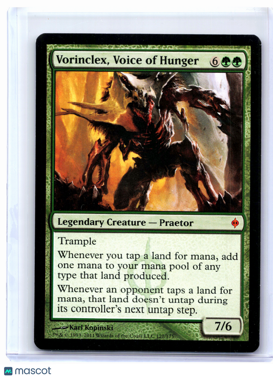 2011 Magic: TG—Vorinclex, Voice of Hunger #127 New Phyrexia—Mythic Nonfoil