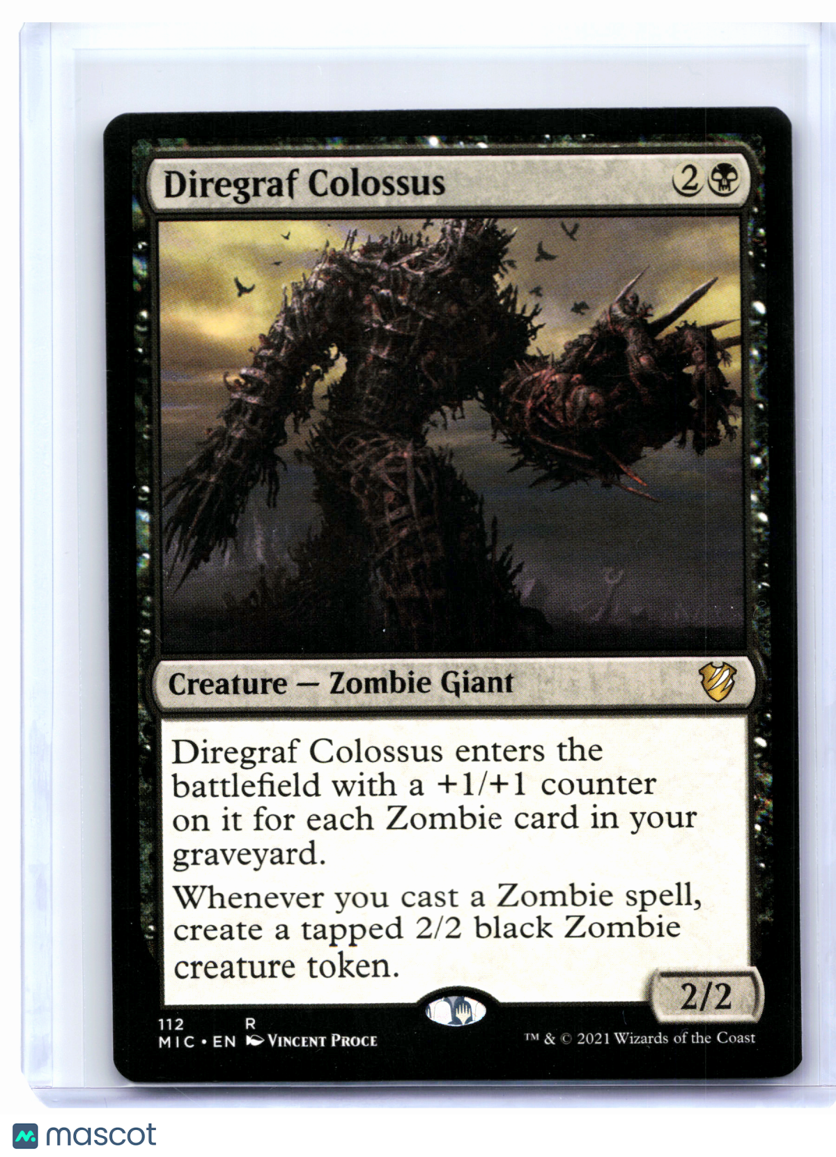 2021 Magic: TG—Diregraf Colossus #112 Midnight Hunt Commander—Rare Nonfoil