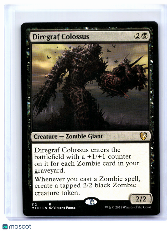 2021 Magic: TG—Diregraf Colossus #112 Midnight Hunt Commander—Rare Nonfoil