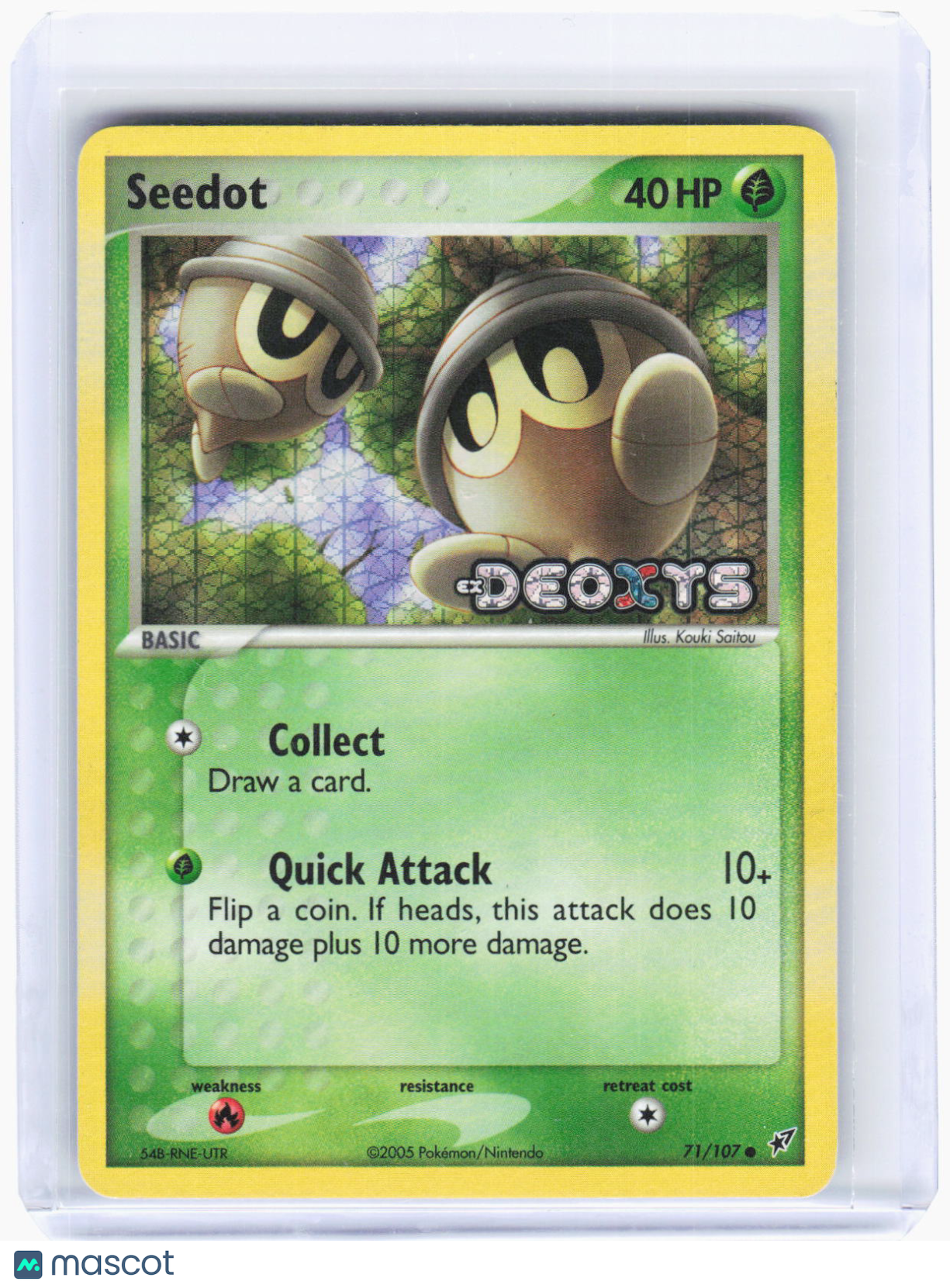 2005 Pokemon—Seedot #71/107 Deoxys—Common Reverse Holo (Lightly Played)