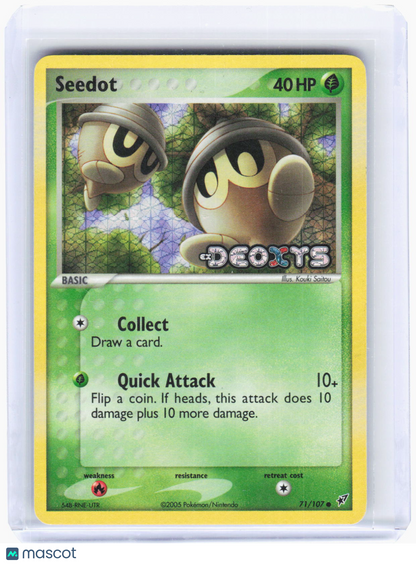 2005 Pokemon—Seedot #71/107 Deoxys—Common Reverse Holo (Lightly Played)