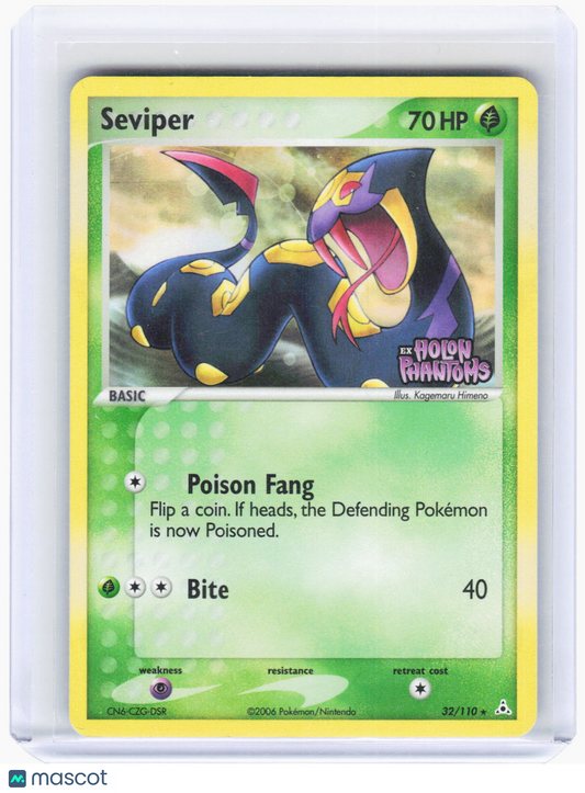 2006 Pokemon—Seviper #32/110 Holon Phantoms—Rare Reverse Holo (Lightly Played)