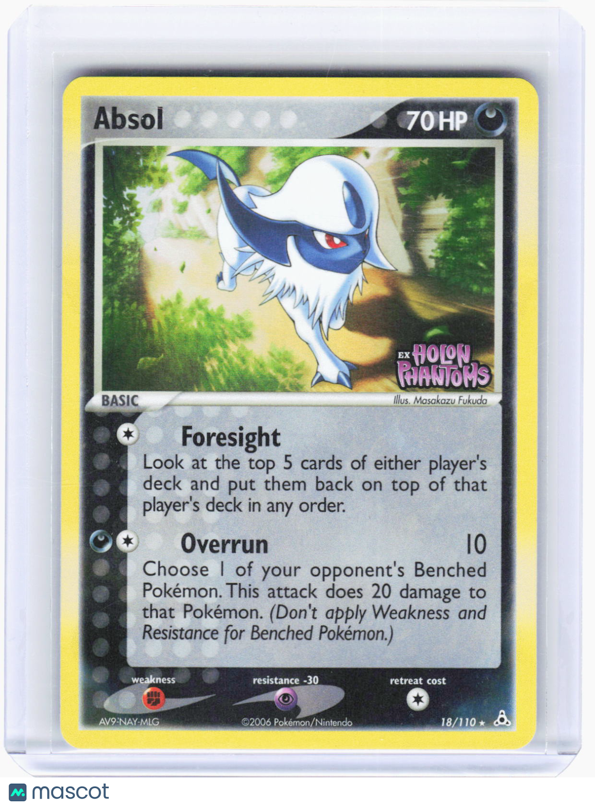 2008 Pokemon—Absol #18/110 Holon Phantoms—Rare Reverse Holo (Lightly Played)