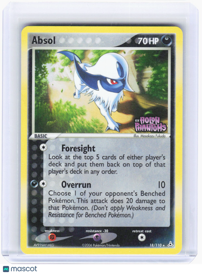 2008 Pokemon—Absol #18/110 Holon Phantoms—Rare Reverse Holo (Lightly Played)