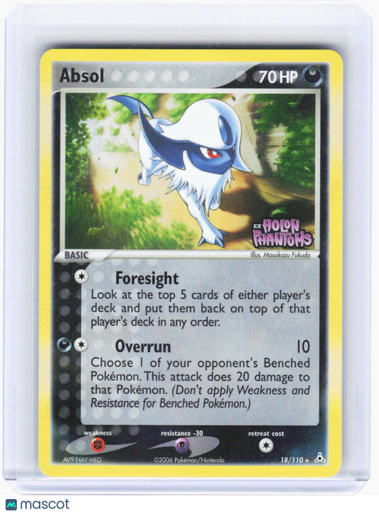 2008 Pokemon—Absol #18/110 Holon Phantoms—Rare Reverse Holo (Lightly Played)