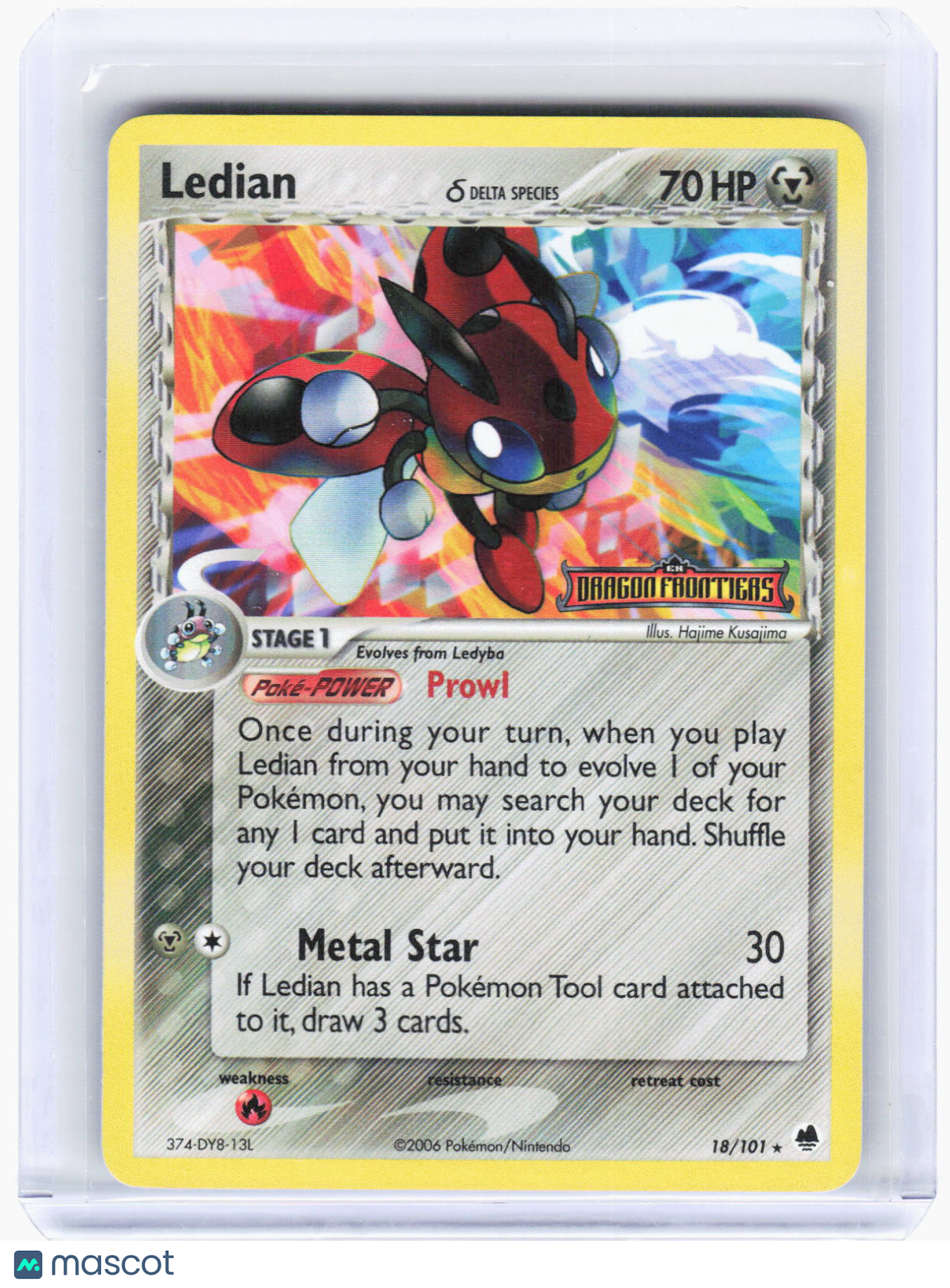 2006 Pokemon—Ledian (Delta Species) #18/101 Dragon Frontiers—Rare RH (LP)