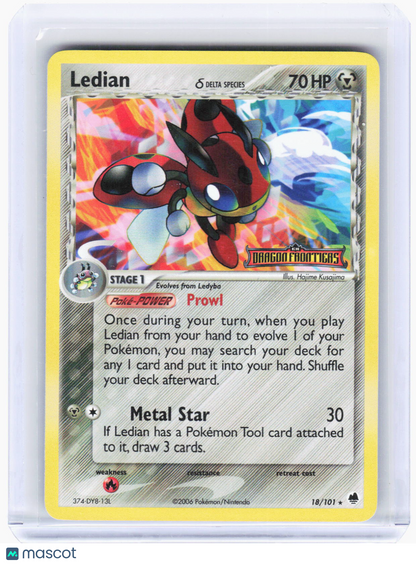 2006 Pokemon—Ledian (Delta Species) #18/101 Dragon Frontiers—Rare RH (LP)
