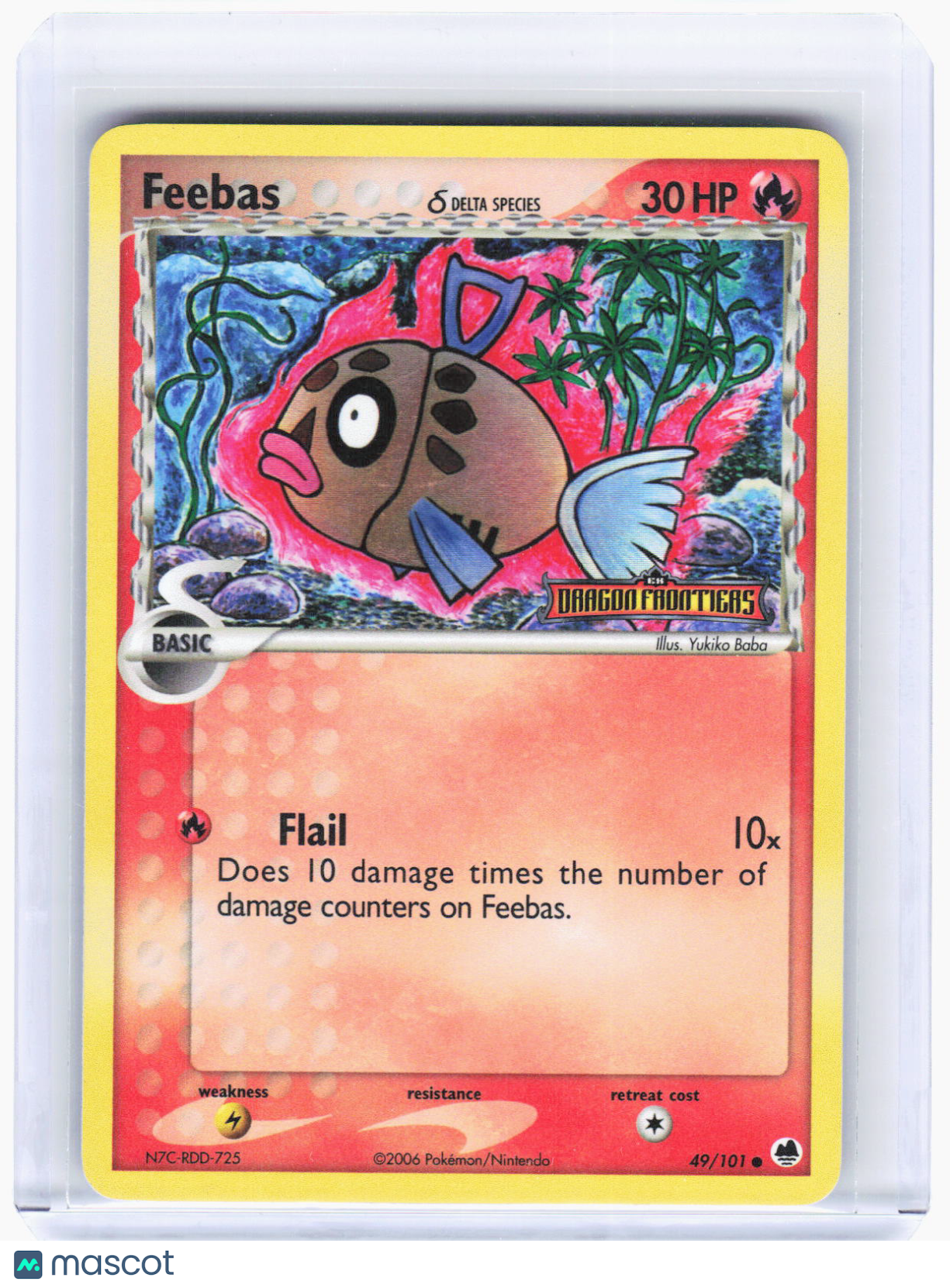 2009 Pokemon—Feebas (Delta Species) #49/101 Dragon Frontiers—Common RH (LP)