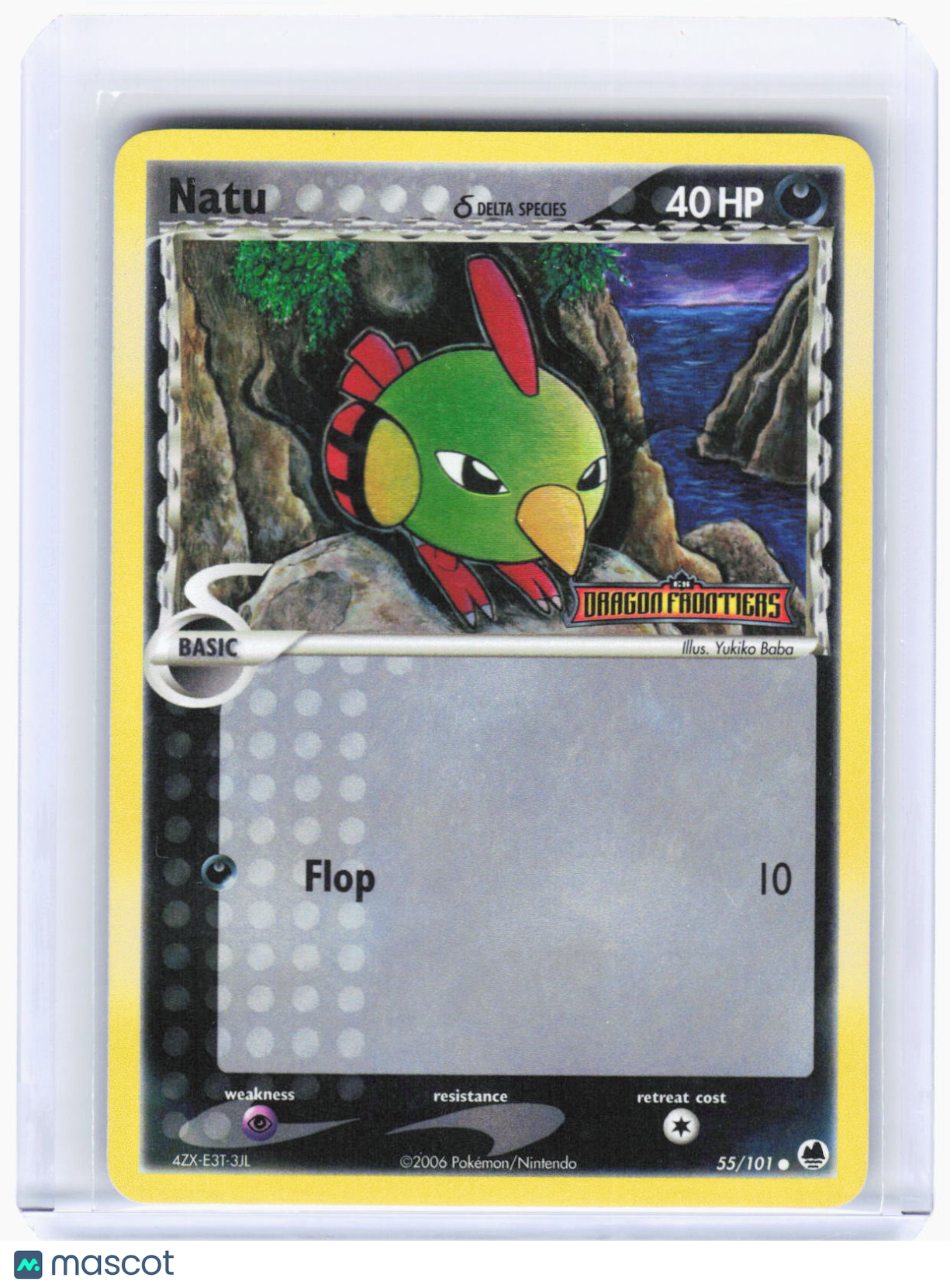 2006 Pokemon—Natu #55/101 Dragon Frontiers—Common Reverse Holo (Lightly Played)