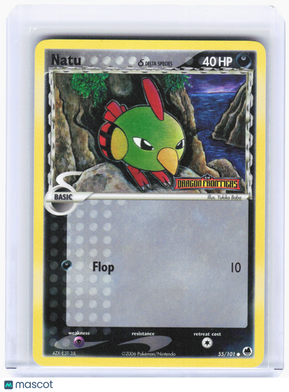 2006 Pokemon—Natu #55/101 Dragon Frontiers—Common Reverse Holo (Lightly Played)
