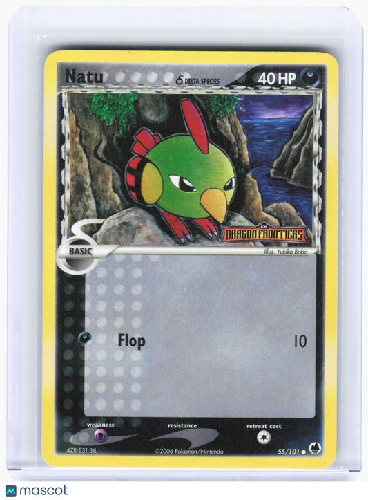 2006 Pokemon—Natu #55/101 Dragon Frontiers—Common Reverse Holo (Lightly Played)