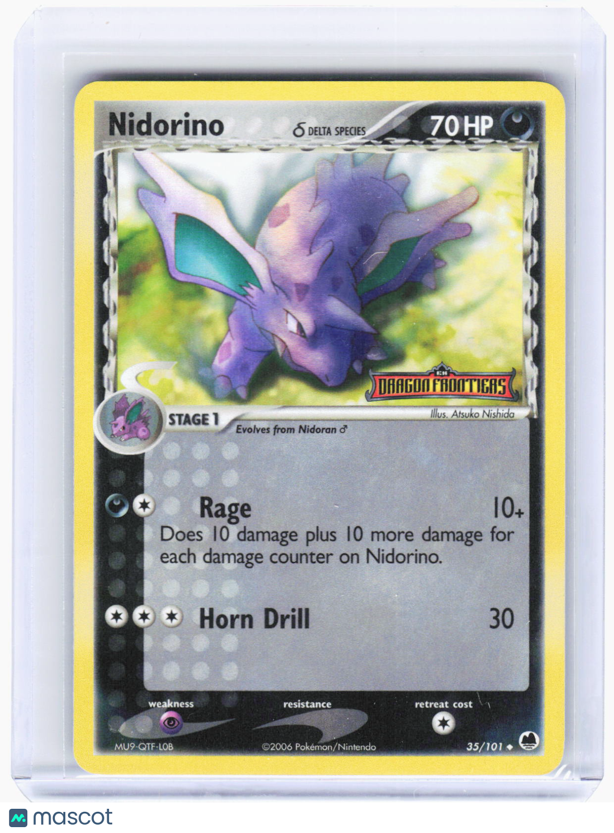 2009 Pokemon—Nidorino (Delta Species) #35/101 Dragon Frontiers—Uncommon RH (LP)