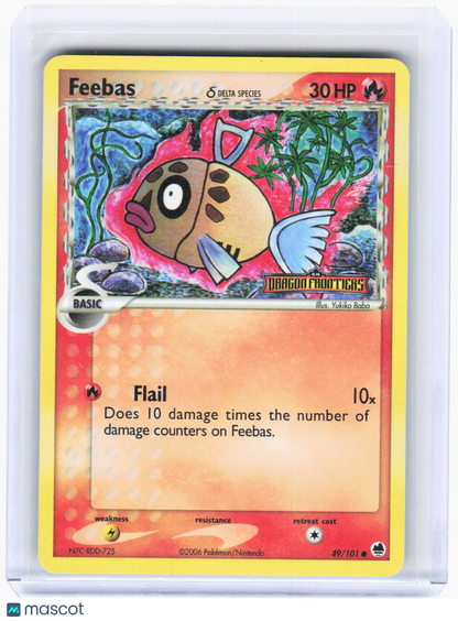 2006 Pokemon—Feebas (Delta Species) #49/101 Dragon Frontiers—Common RH (LP)