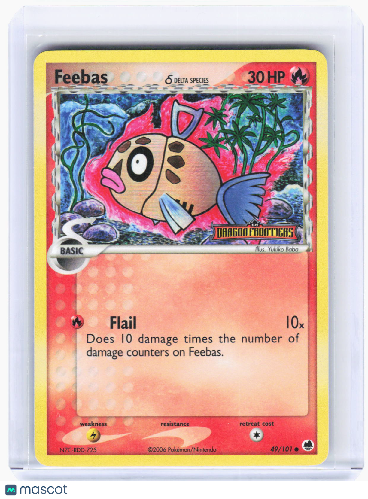 2006 Pokemon—Feebas (Delta Species) #49/101 Dragon Frontiers—Common RH (LP)
