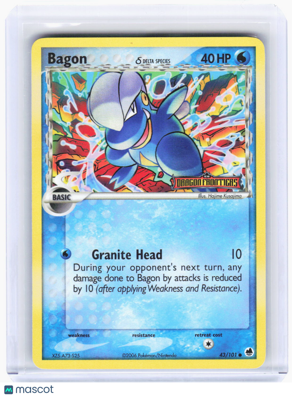 2006 Pokemon—Bagon (Delta Species) #43/101 Dragon Frontiers—Common RH (LP)