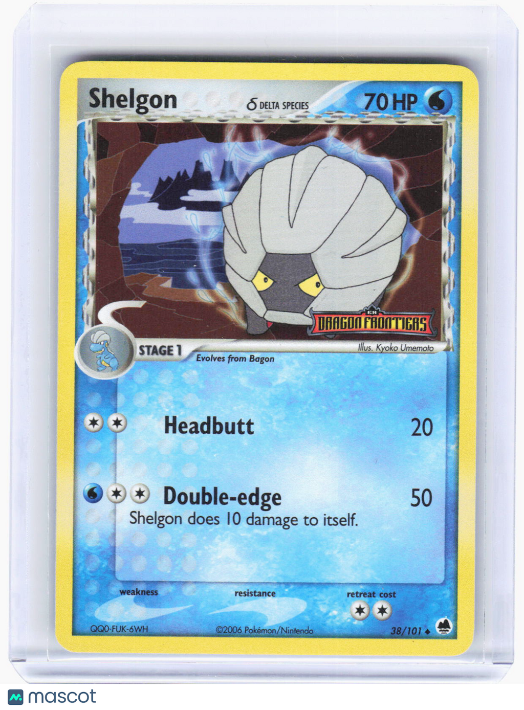 2006 Pokemon—Shelgon (Delta Species) #38/101 Dragon Frontiers—Uncommon RH (LP)