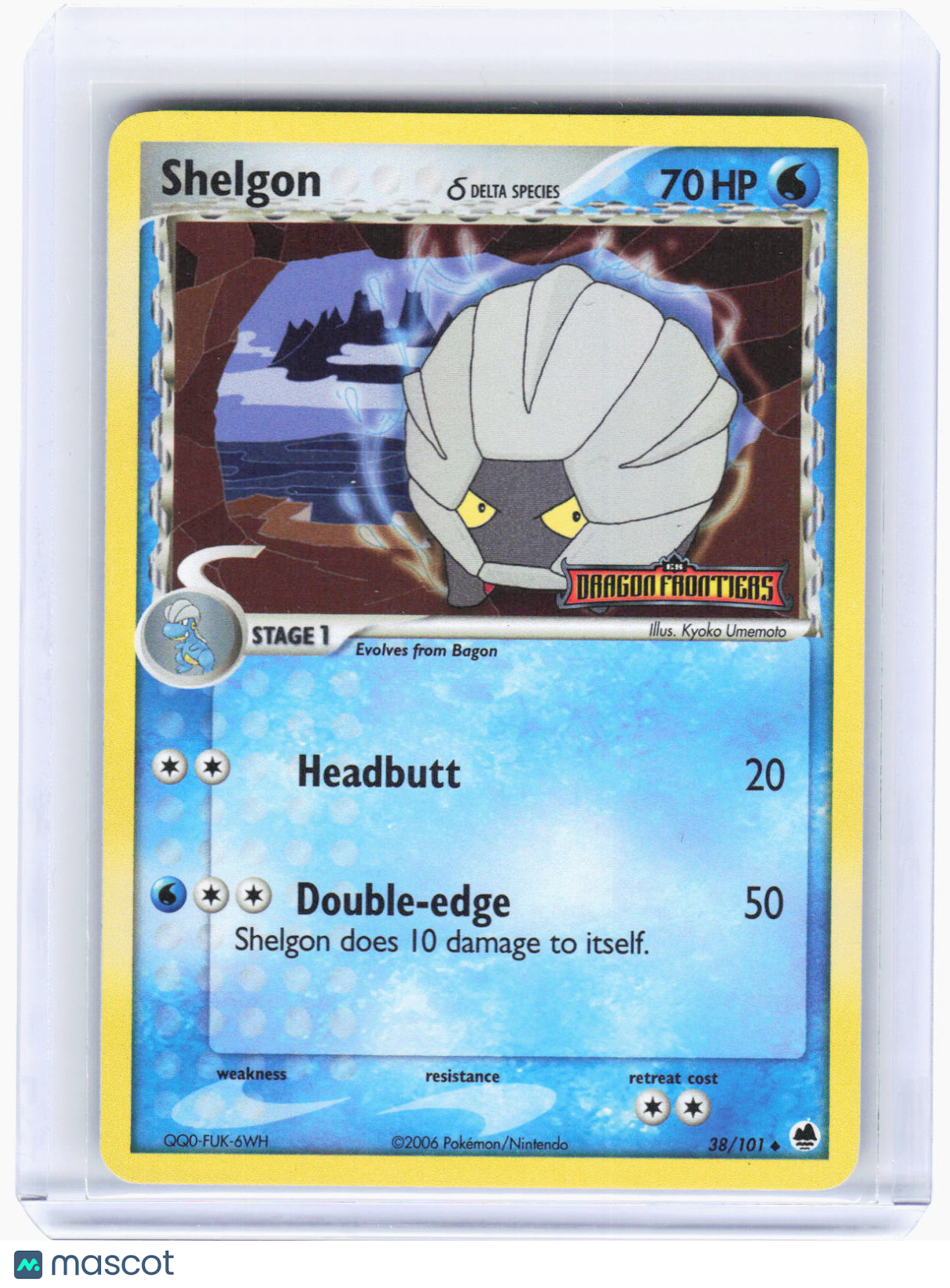 2006 Pokemon—Shelgon (Delta Species) #38/101 Dragon Frontiers—Uncommon RH (LP)