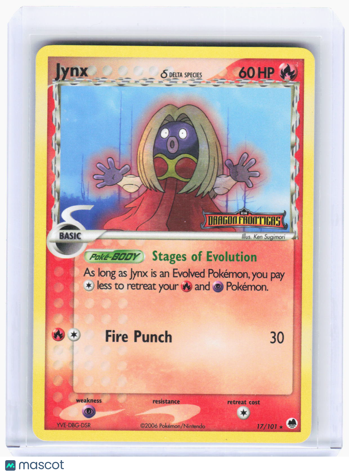 2006 Pokemon—Jynx (Delta Species) #17/101 Dragon Frontiers—Rare RH (LP)