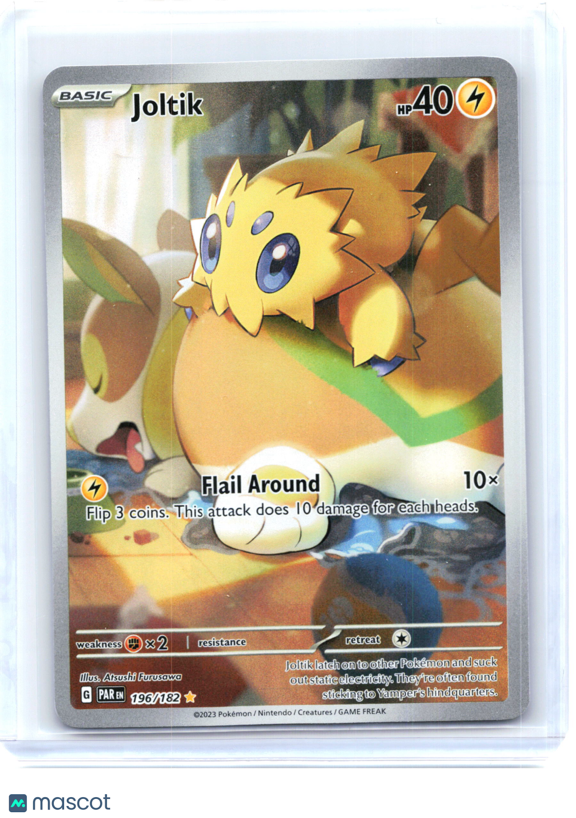 2023 Pokemon—Joltik #196/182 Paradox Rift—Illustration Rare Holo