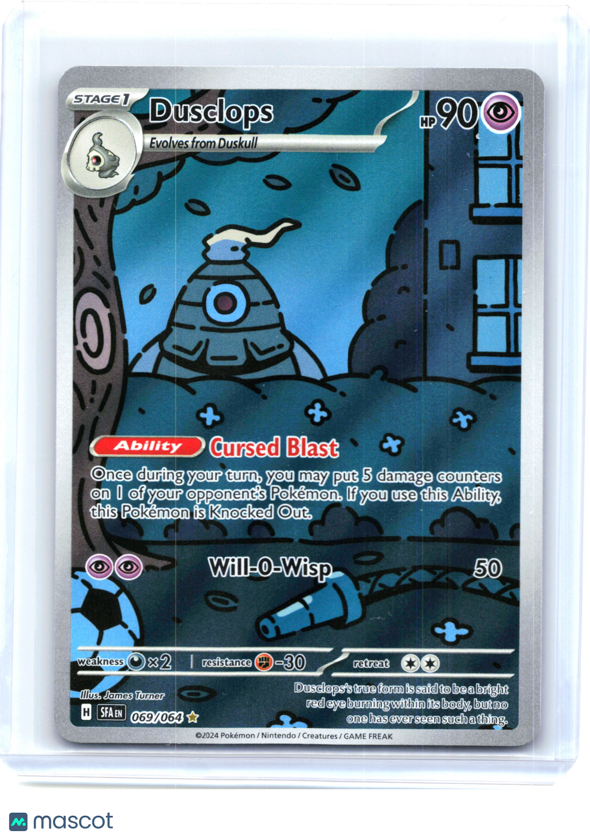 2024 Pokemon—Dusclops #69/64 Shrouded Fable—Illustration Rare Holo