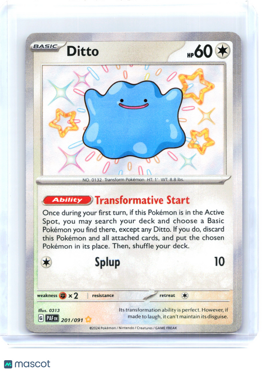 2024 Pokemon—Ditto #201/91 Paldean Fates—Shiny Rare Holo [Lightly Played]