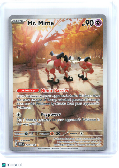 2023 Pokemon—MR. Mime #179/165 Scarlet & Violet 151—Illustration Rare Holo [MP]