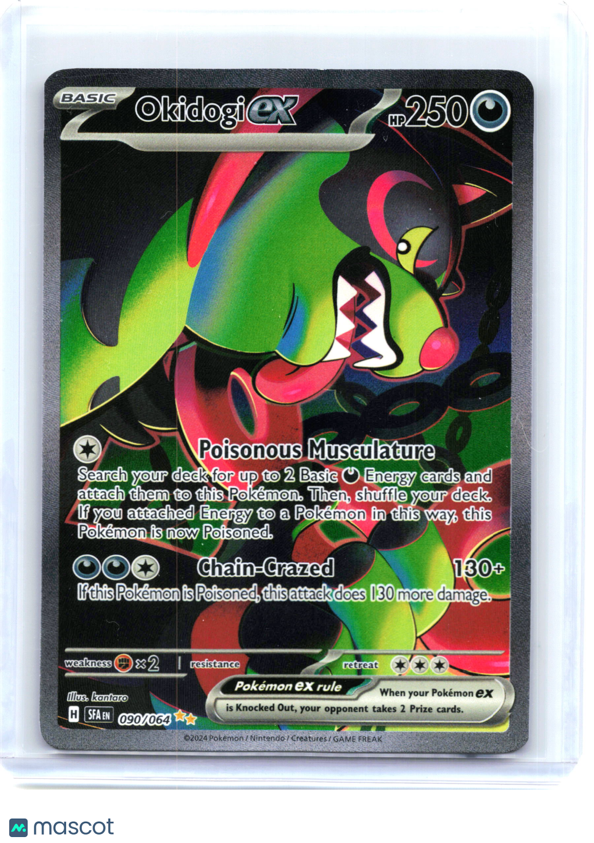 2024 Pokemon—Okidogi ex #90/64 Shrouded Fable—Special Illustration Rare Holo