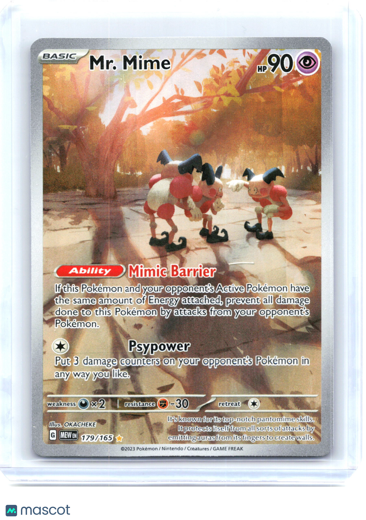 2023 Pokemon—Mr. Mime #179/165 Scarlet & Violet 151—Illustration Rare Holo [LP]