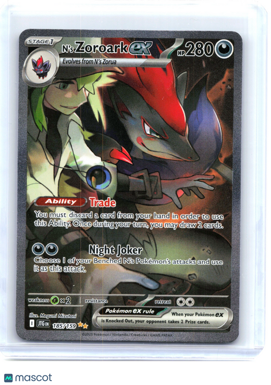2025 N'S Zoroark ex #185/159 Journey Together—Special Illustration Rare Holo[LP]