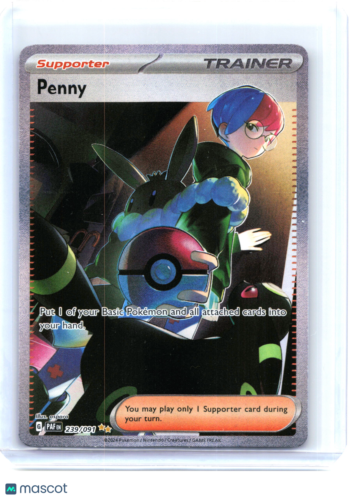 2024 Pokemon—Penny #239/91 Paldean Fates—Special Illustration Rare Holo [LP]