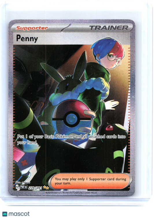 2024 Pokemon—Penny #239/91 Paldean Fates—Special Illustration Rare Holo [LP]