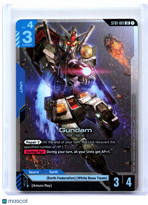 2025 Gundam Card Game—Gundam #ST01-001 Heroic Beginnings—Legend Rare Foil