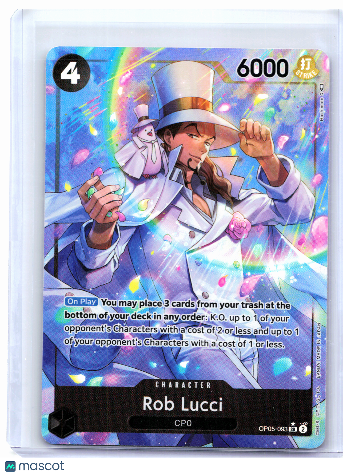 2023 One Piece—Rob Lucci (Alt Art) #OP05-093 Awakening of the New Era—SR Foil