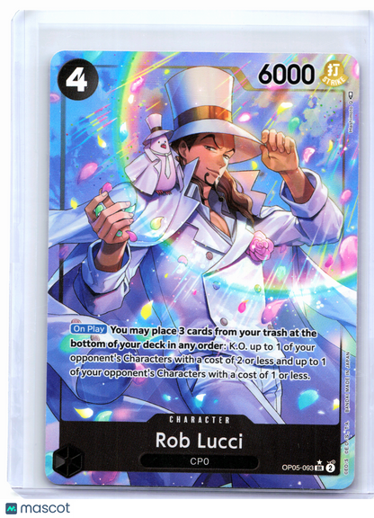 2023 One Piece—Rob Lucci (Alt Art) #OP05-093 Awakening of the New Era—SR Foil