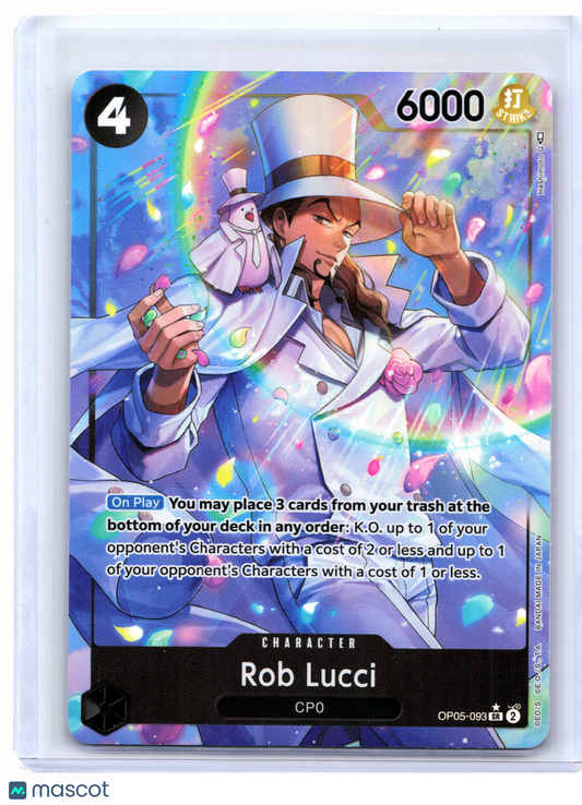 2023 One Piece—Rob Lucci (Alt Art) #OP05-093 Awakening of the New Era—SR Foil