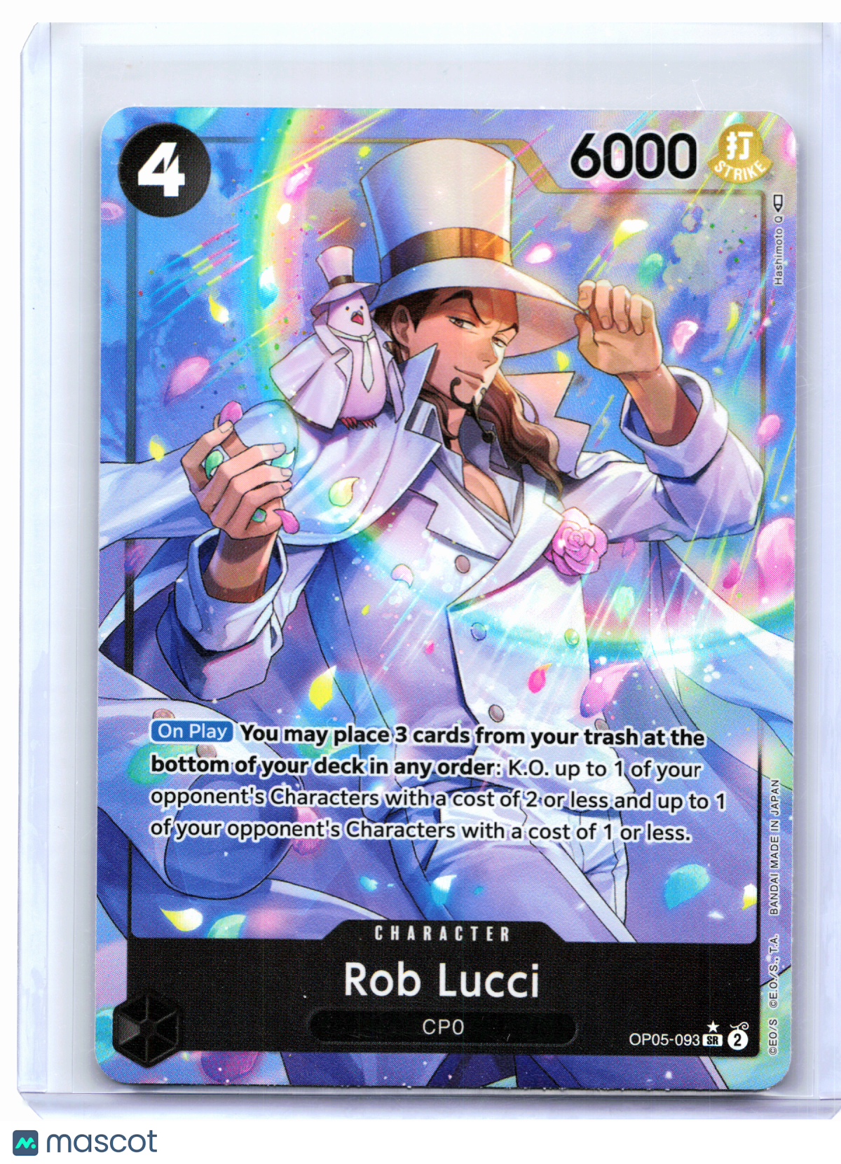 2023 One Piece—Rob Lucci (Alt Art) #OP05-093 Awakening of the New Era—SR Foil