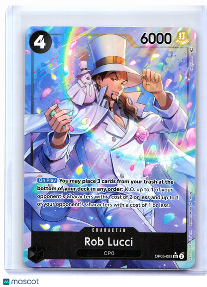 2023 One Piece—Rob Lucci (Alt Art) #OP05-093 Awakening of the New Era—SR Foil