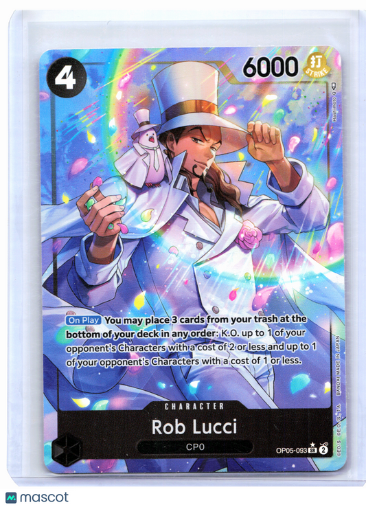 2023 One Piece—Rob Lucci (Alt Art) #OP05-093 Awakening of the New Era—SR Foil