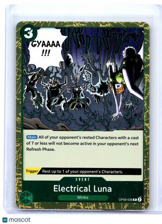 2024 One Piece Card Game—Electrical Luna #OP08-036 Two Legends—Super Rare Foil