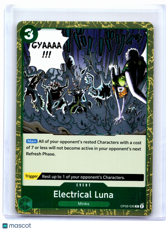 2024 One Piece Card Game—Electrical Luna #OP08-036 Two Legends—Rare Foil