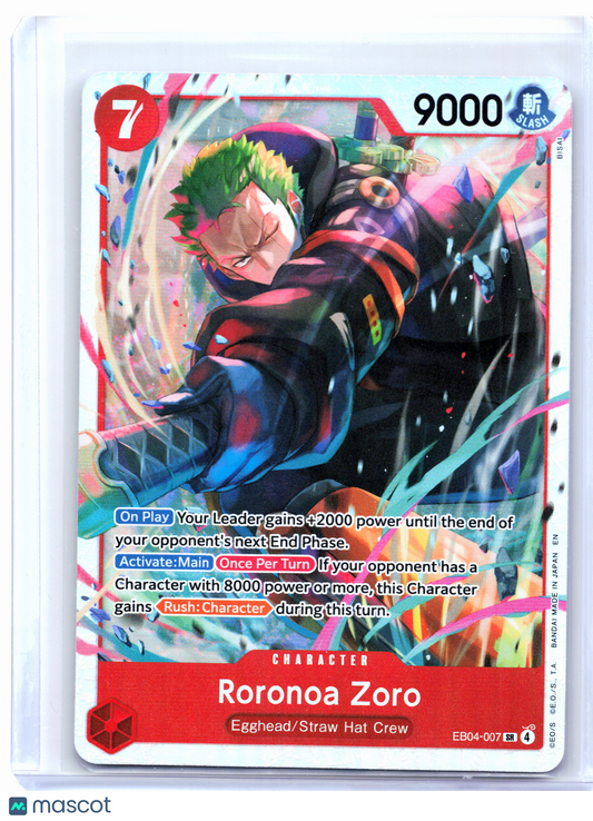 2026 One Piece—Roronoa Zoro #EB04-007 Adventure on Kami's Island—Super Rare Foil