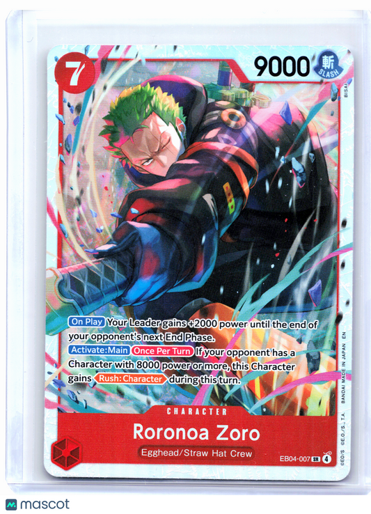 2026 One Piece—Roronoa Zoro #EB04-007 Adventure on Kami's Island—Super Rare Foil