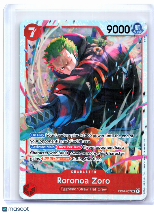 2026 One Piece—Roronoa Zoro #EB04-007 Adventure on Kami's Island—Super Rare Foil