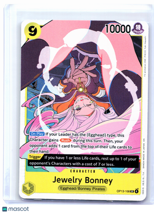 2025 One Piece—Jewelry Bonney #OP13-108 Carrying On His Will—Super Rare Foil